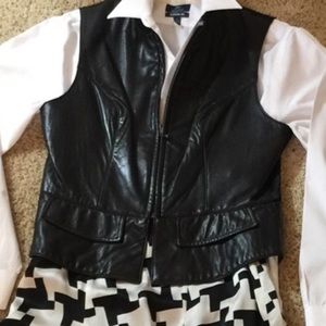 Lambskin Leather Vest in Black! Leather is “Everywhere” this Season!